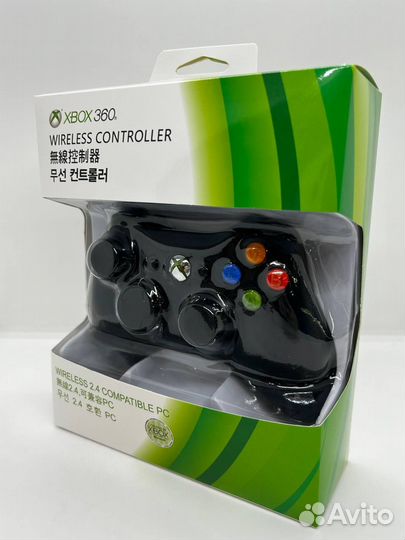 Джойстик Xbox 360 черный беспроводной