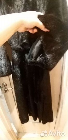 Шуба норковая blackglama с капюшоном