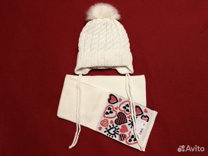 Новая детская зимняя шапка из шерсти утепленная