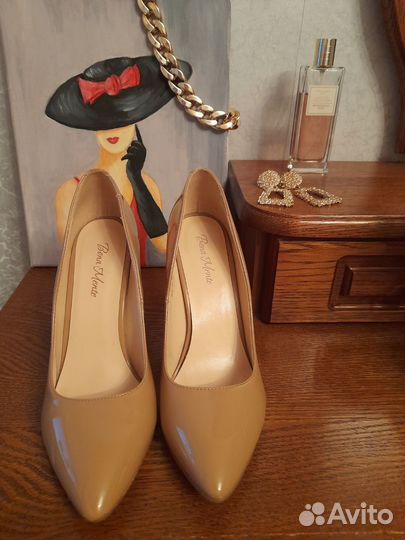 Лодочки лаковые 2 пары, размер 37,38