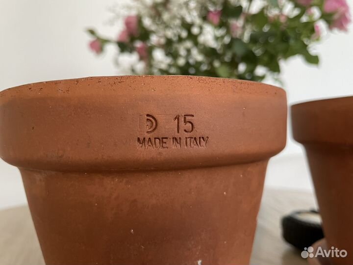 Горшок для цветов глиняный, 15 см, высота 15см