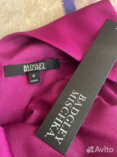 Платье из шёлка с показа Badgley Mischka M