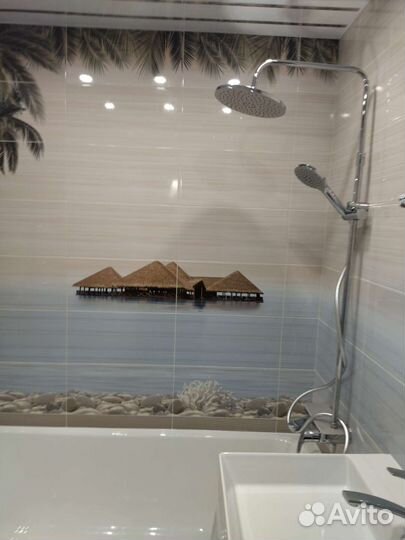 Ремон ванной и туалета, укладка плитки