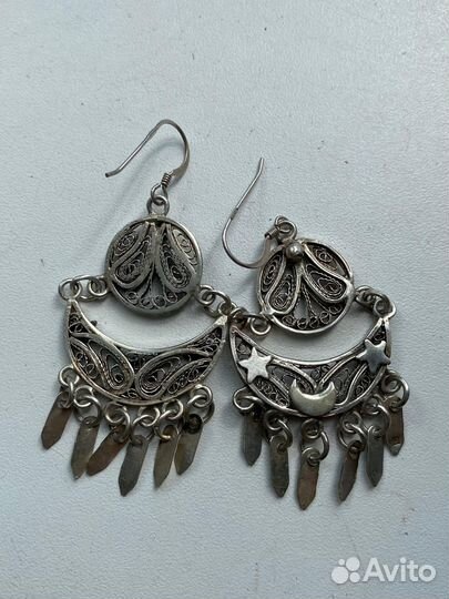 Серебренные серьги 925 пр вес 13,9грм