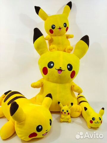 Пикачу мягкие разных размеров