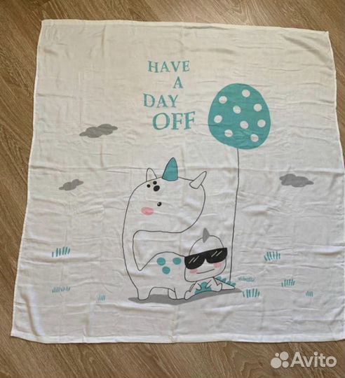 Детский плед пеленка муслин новый