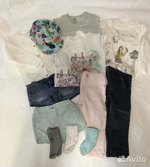 Капсула для девочки 92 (38шт). Zara, H&M, Kiabi