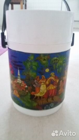 Герметичный термос с широким горлом