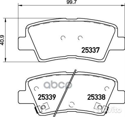 Колодки тормозные дисковые зад P30094 Brembo