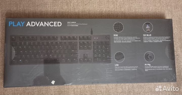 Новая клавиатура Logitech G512 Carbon GX Blue