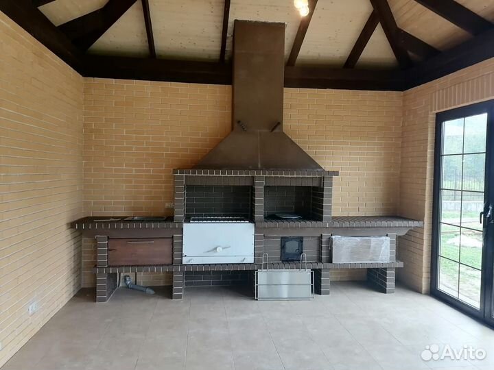 Мангальный комплекс из кирпича Барбекю