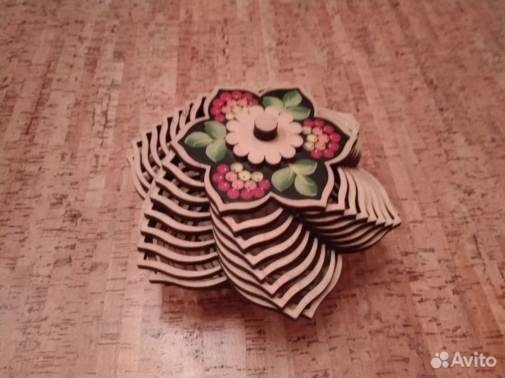 Деревянная вазочка шкатулка СССР