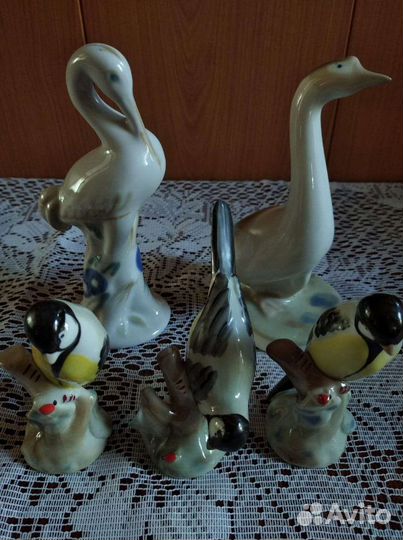 Статуэтки фарфоровые СССР птицы