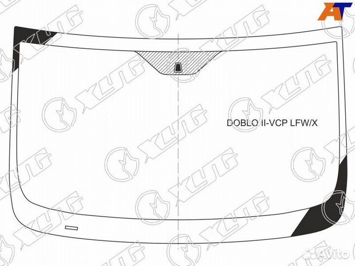 Лобовое стекло на Фиат Добло 2 2011г