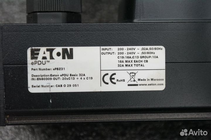 Блок розеток Eaton 24 розетки с автоматом
