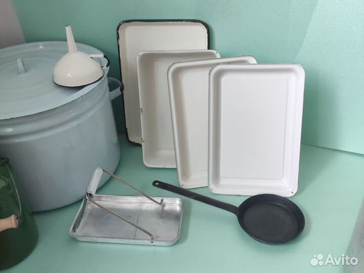 Посуда СССР, эмалированная и алюминиевая