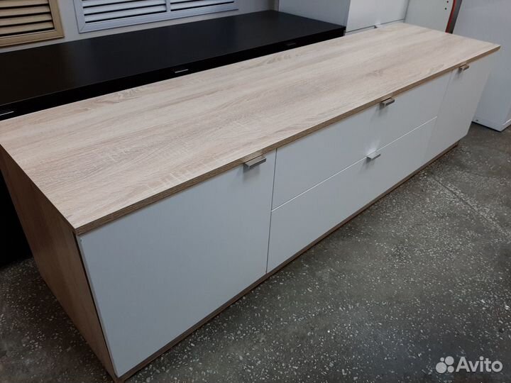 Тумба тв 1,8 м дуб сонома белый