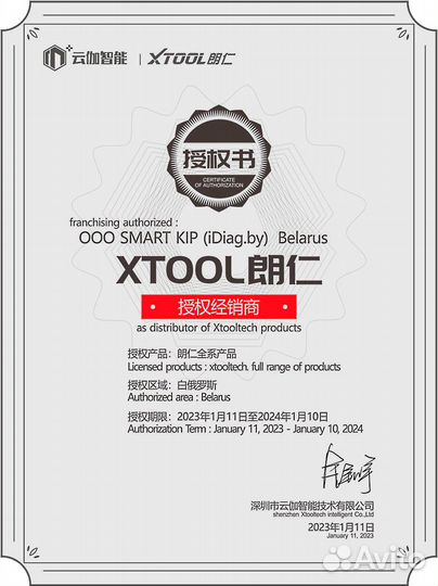 Xtool X100 PRO2 ключи+одометр (официальный)