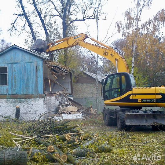 Демонтаж дома снос здания вывоз мусора