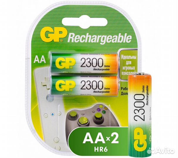 Аккумулятор GP R6 (AA) Ni-MH 2300mAh блистер 2 шт