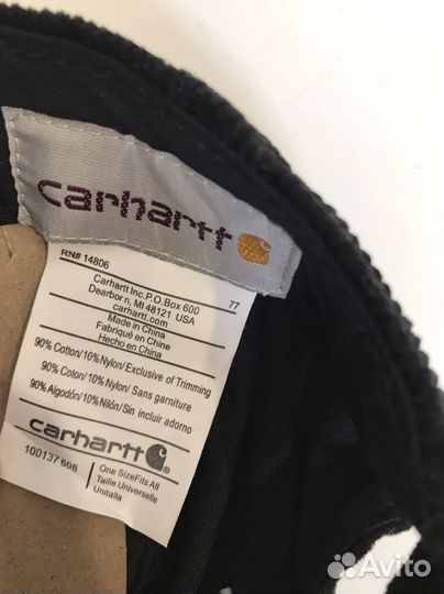 Кепка carhartt harlem вельветовая