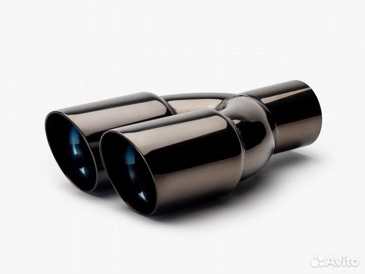 Насадка на глушитель двойная титан