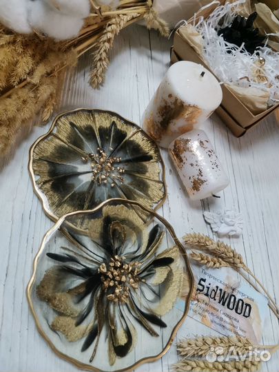 Поднос сервировочный подстаканники