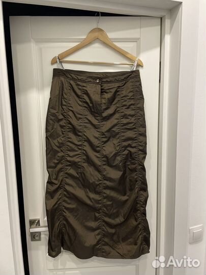 Винтажная юбка макси из плащевки