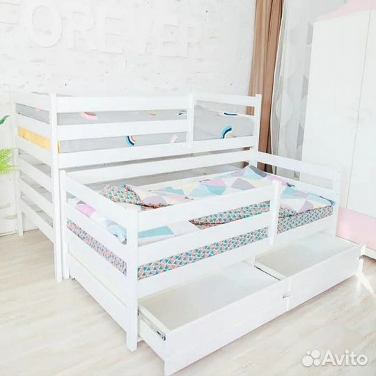 Кровать деревянная манеж массив