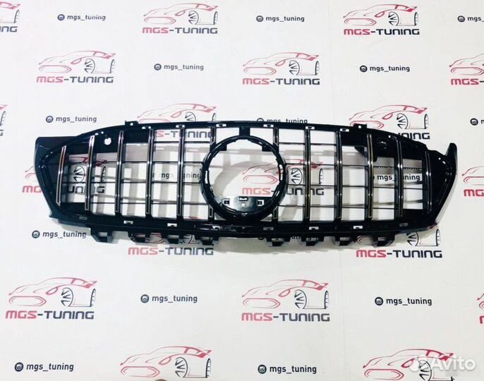 Решетка радиатора Mercedes CLA c118 GT Chrome Б/К