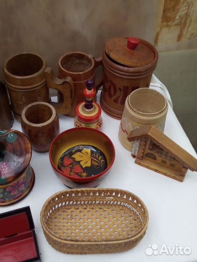 Деревянная ваза шкатулка