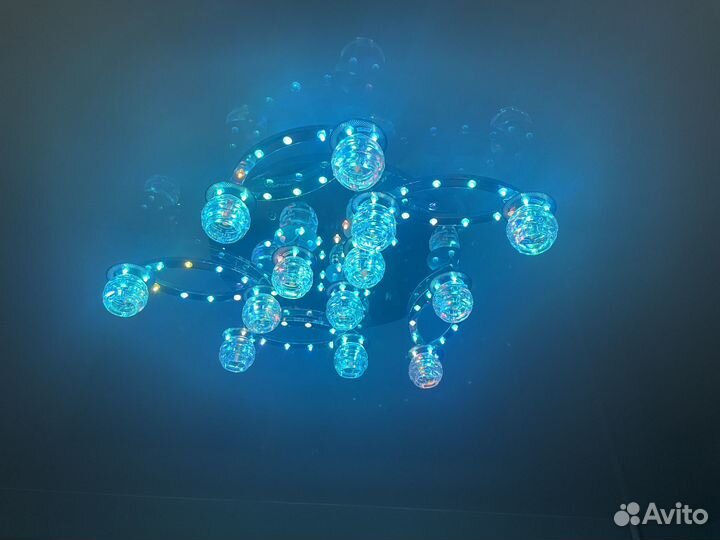 Люстра потолочная светодиодная с пультом бу