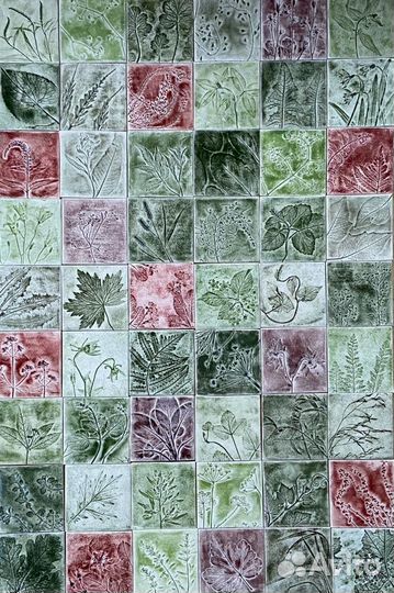 Фартук на кухню.Керамическая плитка ручной работы