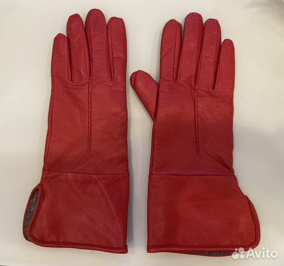Перчатки красные утепленные р. 7,5