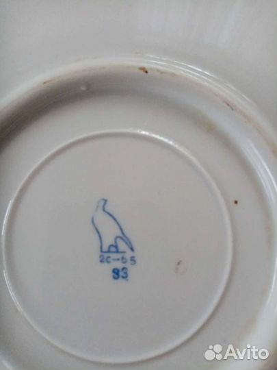 Тарелка фарфоровая большая 34,5 см Дулево