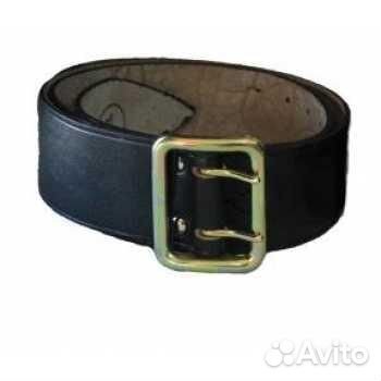 Ремень офицерский уставной кожаный черный