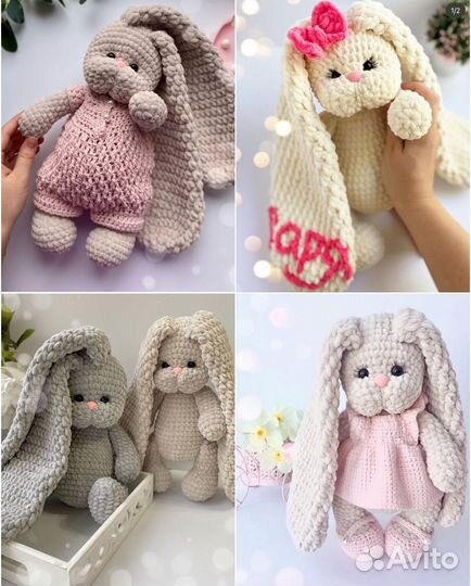 Мягкие Вязаные игрушки ручной работы