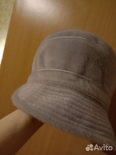 Шляпка женская серая, осень/зима