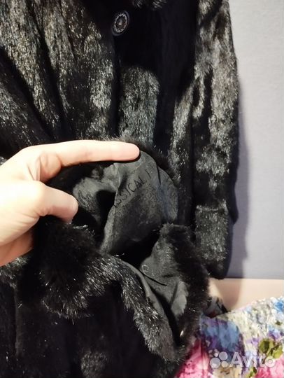 Шуба норковая с капюшоном 48 50