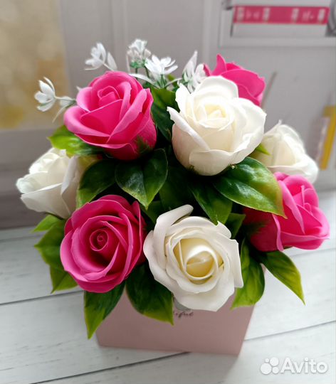 Букет из мыльных цветов