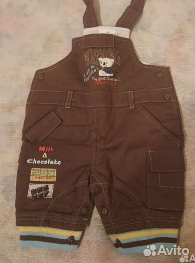 Комбинезончик утеплённый хб новый до года Италия