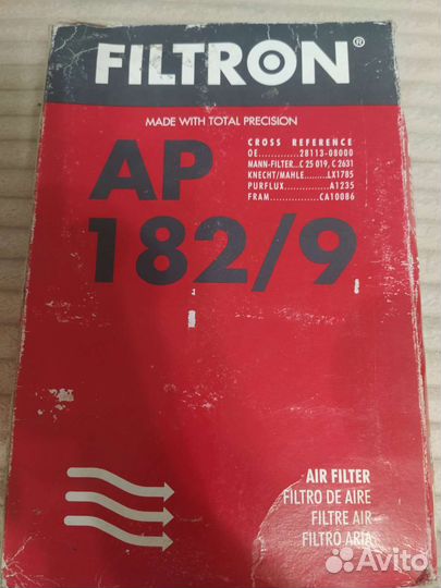 Воздушный фильтр filtron182/9