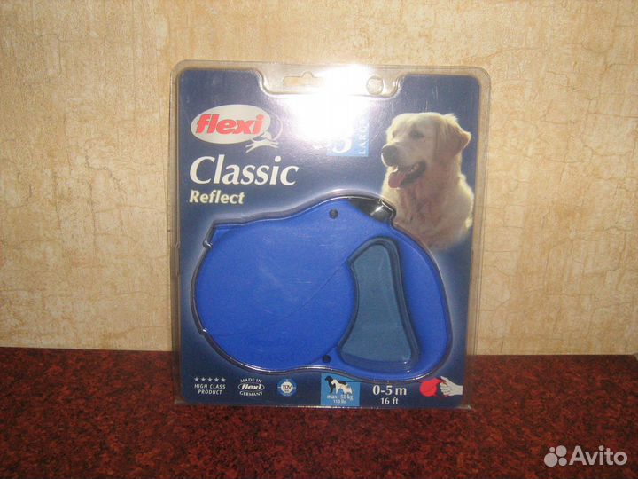 Поводок рулетка Флекси 5м до 12, 25, 35, 50, 65кг