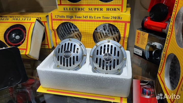 Сигнал автомобильный super horn 1037 хром