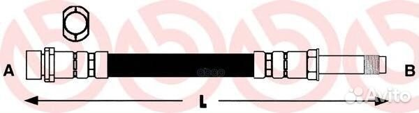 Шланг тормозной, передний/задний левый/правый T