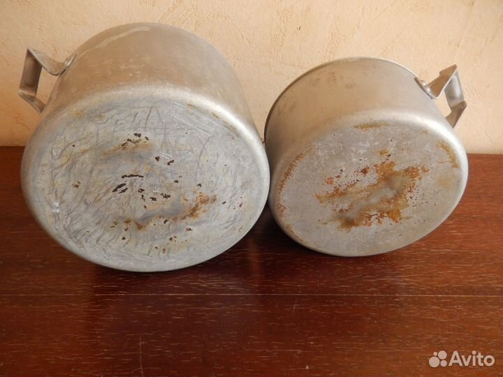 Алюминиевые кастрюли 2 штуки б/у