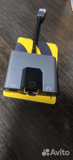Usb lan ethernet адаптер + PD + 3.5 Audio