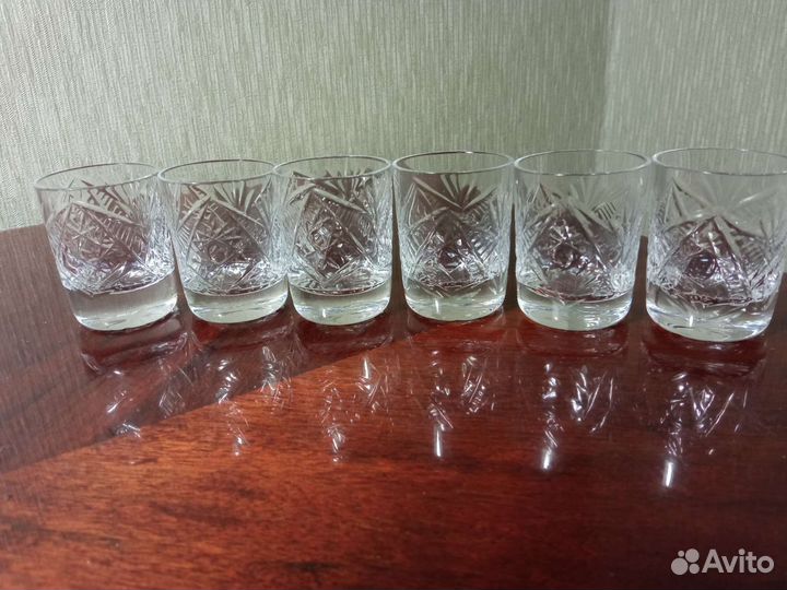 Хрустальные стопки, рюмки, пивные кружки СССР