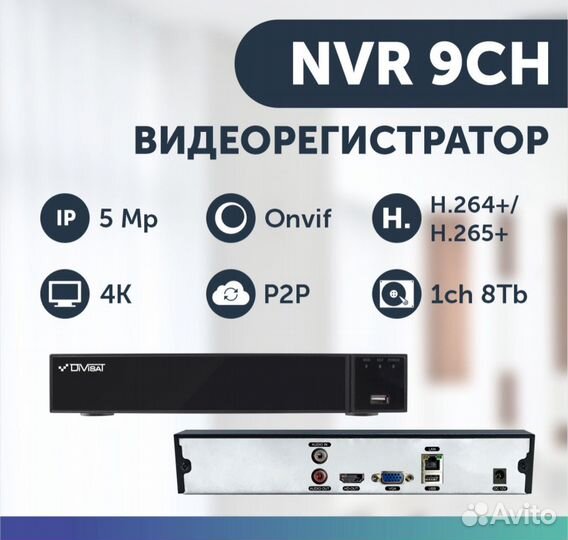 Сетевой видеорегистратор NVR 9сн.Новый