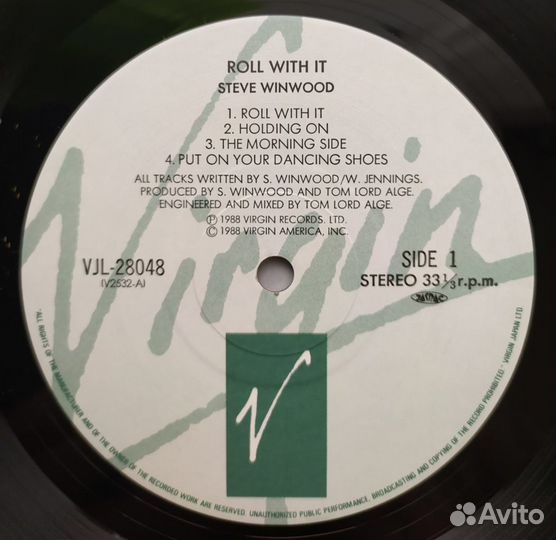 LP - Steve Winwood - Roll With It /Japan/ - 1988